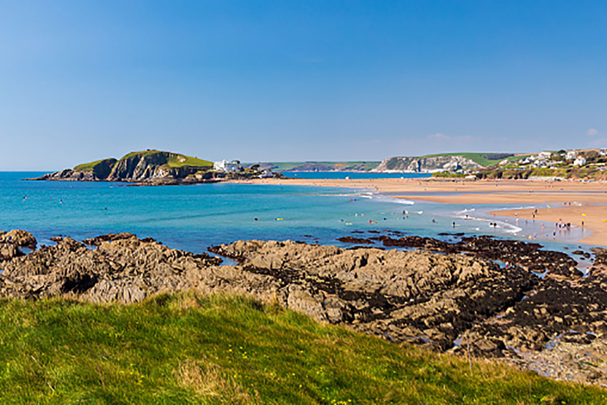 Bantham Beach and Burr Island